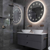 Espejo LED Redondo | Control por interruptor de pared | Luz blanca neutra - Reyze Seria Minimal Model 4